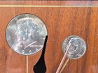 Vintage Marian Kay 1964 Silver Coin Numismatic Desk Clock - Model 72