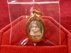 18k Gold Frame Thai Amulet Pendent Tiny Phra Buddha Chinnarat Gold Pendent Women