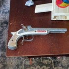 Vintage Hubley 1950s Pirate Toy Pistol Double Barrel 9  Metal   Plastic Cap Gun