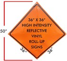 36  Reflective Roll-up Traffic Sign Kit Steel Stand Mutcd