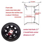 12x8 5 Wheel Rim Mower Garden Lawn Tractors 12  4 On 4  Zero Turn 2 5 Bs Pack 2