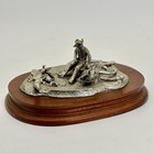 Vintage Chilmark Fine Pewter Sculpture    getting Acquainted    Signed Pollani 1977