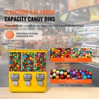 Gumball Machine Vending Coin Bank Vintage Candy Dispenser Stand Yellow