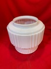 Large Vintage White Milk Glass Art Deco Skyscraper Style Lamp Shade