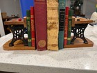 Vintage Enesco Bookends School Daze 1970s School Desk Cast Iron And Wood Vtg