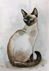 Custom Pet Commission Portrait Dog Cat Painting Art Original Signed 5x7