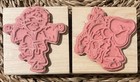 Stampabilities Lot Of 2 Karate Kids Boy G1086 And Girl G1085 Wooden Rubber Stamp