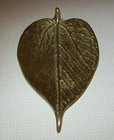 Vintage Virginia Metalcrafters 1948  Paper Mulberry Leaf Brass Dish Tray  cw3-27