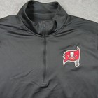 Tampa Bay Buccaneers Mens Xl Gray Nike Pacer 1 2 Zip Logo Dri Fit Pullover