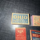 1903 Antique Swedish Matchbox Lot Of 2 Ohio   Vulcan Tidaholm Rare Empty N match
