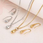 4pcs Teardrop Jewelry Set Necklace Bracelet Ring Earrings For Women