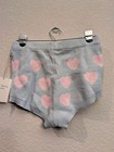 Nwt Love Theory Heart Print Knit Sleepwear Shorts In Blue   Pink Women s Sz Xl