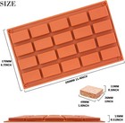 20 Cavities Rectangular Chocolate Candy Bar Silicone Mold Soap Cake Bind03