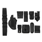 Tactical Nylon Police Security Guard Duty Belt Utility Kit Black System W  Pouch