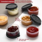 Condiment Cups Containers With Lids- 8 Pk  1 3 Oz salad Dressing 1 3oz  Black 