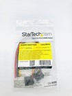 Startech com 12in Lp4 To 2x Right Angle Latching Sata Power Y Cable Splitter