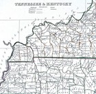 1835 Bradford Map Kentucky Tennessee Nashville Louisville Lexington Knoxville