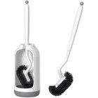 Toilet Bowl Brush Holder Set  Deep Cleaning Brushes With Curved Design