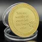 Four Leaf Clover Gold Coin Every Smile You Give Lucky Coin Token Gift For Lovers