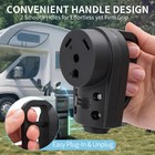 Rvhouse 30 Amp Rv Replacement Plug 125 Volt Heavy 30amp Female Plug  Black 