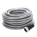 304 Stainless Steel Metal Garden Water Hose 25 50 75 100ft No-kink Flexible