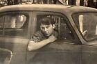1950s Driver Old Soviet Car Handsome Young Man Vintage Photo B w Snapshot