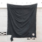 Boro Vintage Cotton Black Furoshiki Wrap Cloth Japanese Fabric Taisho Era Japan