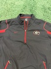Nike Georgia Bulldogs Ncaa Men s M Black Red Quarter Zip Pullover Windbreaker