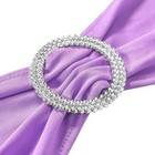 10pcs Light Purple Elastic Spandex Chair Sashes With Buckle Slider For Wed