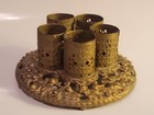 Brass Lipstick Holder Vtg Hollywood Regency Vanity Brass Metal Floral 3 75 d