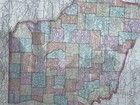 Vintage Wisconsin Map Banner By J  Leinenkugel Brewing Co  Crafted Since 1867