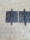 Pair Antique   Vintage Heavy Duty 5 X 5 Pyramid Door Hinges