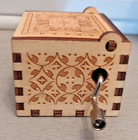 To Mom From Son Wood Crank Music Box  Laser Engraved Vintage Wooden