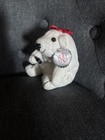 Coca-cola Polar Bear Bean Bag Plush W  Bow   Mini Coke Bottle 1997 Style 0105