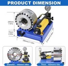 New 5600kn Hydraulic Hose Crimper Pipe Clamping Machine W  8 Sets Dies 10mm-30m