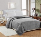 Soft Bed Blanket Popcormicroplush Fleece Warm Throw Solid Color Queen Size