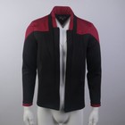 For Picard 3 Red Geordi Gold Blue Dress Uniform Starfleet Jacket  Shirts Costume