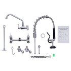 Commercial Faucet Wall Mount Kitchen Sink For Restaurant Industrial 360   Rotate 