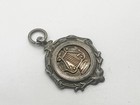 Antique  Solid Silver Medal Token Award Fob For Music Harp Black Back