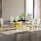 7 Piece Glass Black Dining Table Set For 6  Modern Kitchen Table  leather Chairs