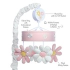 Lambs   Ivy Daisy Dreams Pink white Musical Baby Crib Mobile Soother Toy