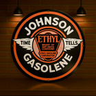 Johnson Gasolene Time Tells Ethyl Wings Heavy Metal Sign Xl - 19 7   50 Cm 