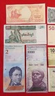 Unc  Lot Of 8  Different Foreign Paper Money Banknotes World Currency 