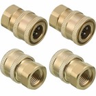 4pcs Pressure Washer Coupler Brass Fittings 1 4 Inch Quick Connect To Female Npt