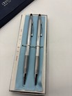 Vintage Cross Pen   Pencil Set Chrome Silver Tone W  Box Untested