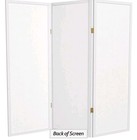 4ft Tall Window Pane Shoji Screen Folding 3-panel Room Partition Divider  White