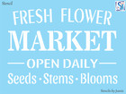 Stencil Joanie Fresh Flower Market Blooms Seeds Stems Garden Porch Diy Art Signs