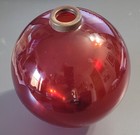 6 5   Red Glass Ball For Weathervane  Lightening Rods  fits 3 4   Rods -seconds