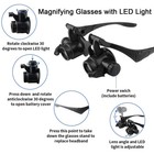 Magnifying Glasses With Led 10 Piece Set  2 5x 4x 6x 8x 10x 15x 20x 25x