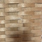 Vtg Wooden Woven Wall Hanging Basket Handle Primitive Farmhouse Cottage 9in